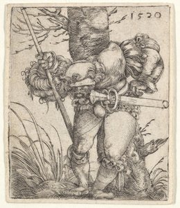 Bending Soldier Leaning against a Tree