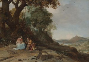 Landscape with Rest on the Flight by Bartholomeus Breenbergh