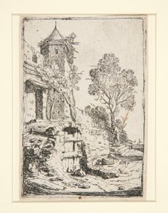 The House Near the Hexagonal Tower by Bartholomeus Breenbergh