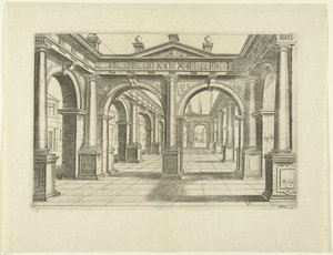 Building with Double Arch in Doric Style by Bartholomeus Willemsz. Dolendo