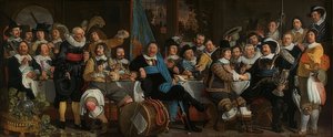 The Banquet of the Civic Guard to Celebrate the Peace of Münster. 1648 by Bartholomeus van der Helst