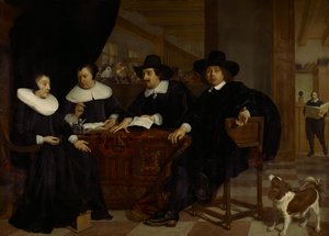 Two Regents and Two Regentesses of the Spinhuis by Bartholomeus van der Helst