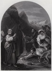 Moses smiting the Rock