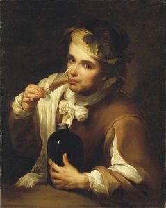 Young Man Drinking Wine by Bartolomé Esteban Murillo