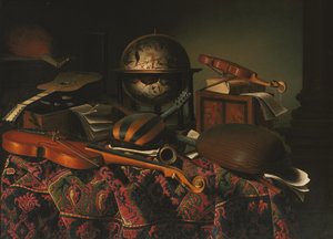 Still Life with Musical Instruments by Bartolomeo Bettera
