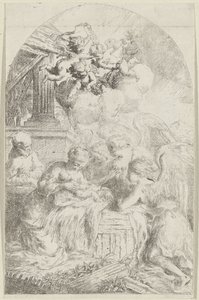 Christ Child Adored by Three Angels