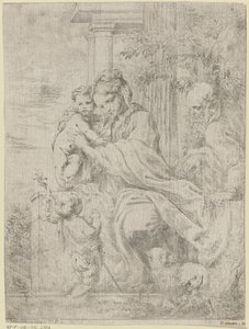 Holy Family with the Young John the Baptist by Bartolomeo Biscaino