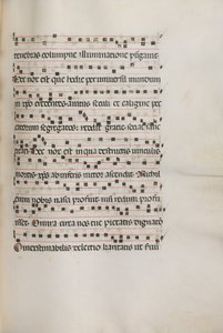 Missale: Fol. 155: Music for Exultet by Bartolomeo Caporali