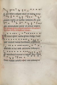 Missale: Fol. 156: Music for Exultet, 1469 by Bartolomeo Caporali