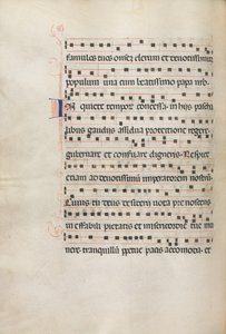 Missale: Fol. 157v: Music for Exultet by Bartolomeo Caporali