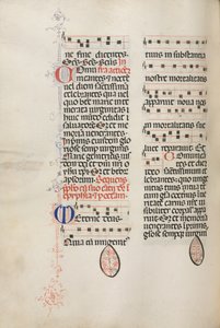 Missale: Fol. 177v: Music for various ordinary prayers, 1469 by Bartolomeo Caporali