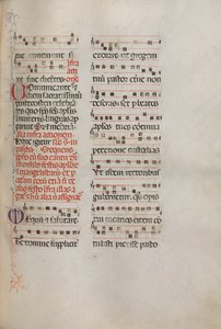 Missale: Fol. 181: Music for various ordinary prayers, 1469 by Bartolomeo Caporali