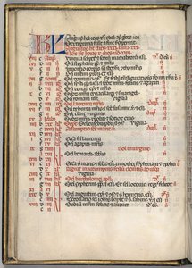 Missale: Fol. 6v: August Calendar Page by Bartolomeo Caporali