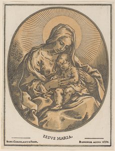 Virgin and Child by Bartolomeo Coriolano after Guido Reni