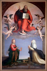 God Holding a Book with the Greek Letters Alpha and Omega by Bartolomeo Fra