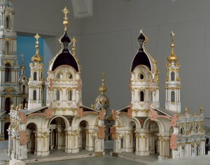 Project for the Monastery of the Virgin of the Resurrection in Saint Petersburg by Bartolomeo Franceso Rastrelli