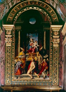 Madonna and Child Enthroned with Saint Anthony by Bartolomeo Passarotti
