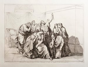 Brutus swears to avenge the death of Lucretia and condemns the Tarquini family from Rome