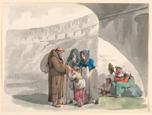 Salutation of a Hermit, 1807-08 by Bartolomeo Pinelli