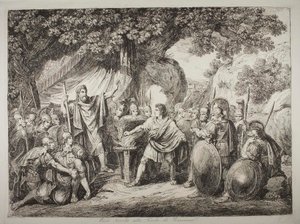 Gaius Mucius Scaevola in the Presence of Lars Porsena by Bartolomeo Pinelli