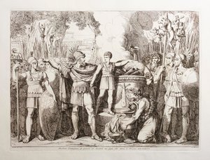 Hamilcar Barca Makes His Son Hannibal Swear Eternal Hate to the Romans by Bartolomeo Pinelli