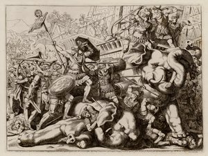 Marcus Claudius Marcellus winning a victory over the Carthaginians by Bartolomeo Pinelli