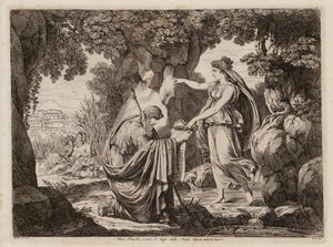 Numa Pompilius with the nymph Egeria by Bartolomeo Pinelli