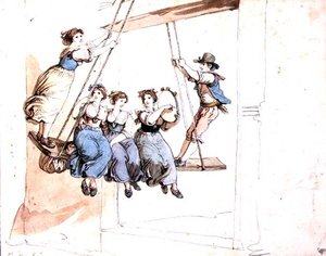 On the Swing by Bartolomeo Pinelli