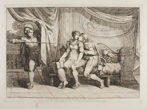Paolo da Malatesta and Francesca da Rimini surprised by Gianciotto Malatesta by Bartolomeo Pinelli