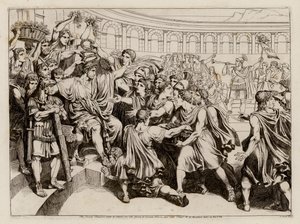 Titus Quinctius Flamininus proclaiming the freedom of the Greek states by Bartolomeo Pinelli