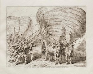 Wagons with Hay Transported from the Country to Rome to be Brought to the Barns in the Month of June by Bartolomeo Pinelli