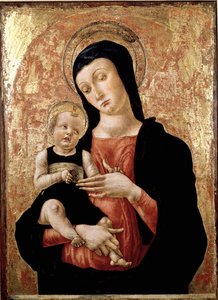 Virgin with child. Painting by Bartolomeo Vivarini (ca. 1432-after 1491) 15th century. Venice, Museum Correr by Bartolomeo Vivarini
