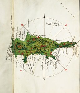 Map of Cyprus by Bartolomeo da li Sonetti