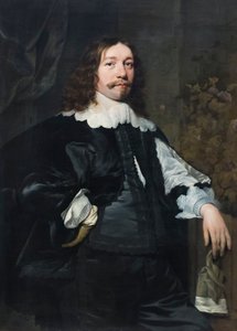 Portrait of a Man in Black Holding a Glove by Bartolomeus van der Helst