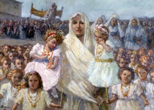 Procession of the Virgins of Rapino by Basilio Cascella