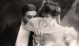 Billie Burke and Farren Soutar in a Scene from The Belle of Mayfair by Bassano Studio
