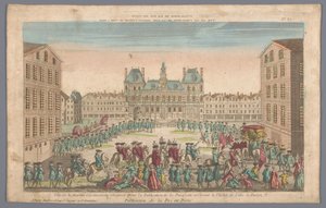 View of the Town Hall in Paris with a Procession Announcing Peace (Publicacion de la Paz en Paris)