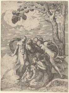 The Finding of Moses by Battista Angolo del Moro, after Andrea Meldolla, called Schiavone