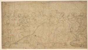 A Bacchic Procession by Battista Franco