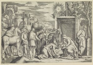 Adoration of the Kings by Battista Franco