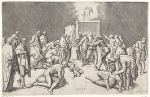 Ark of the Covenant in the Temple of Dagon by Battista Franco