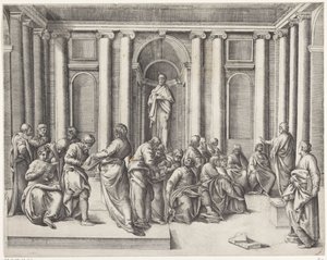 Christ Among the Scribes in the Temple by Battista Franco