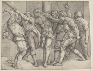 The Scourging by Battista Franco