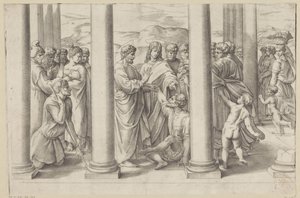 Saint Peter and John Healing a Lame Man in a Temple