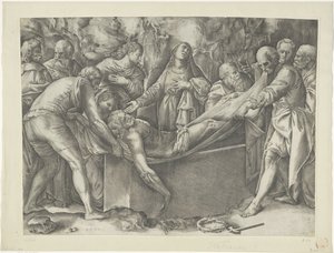 Entombment by Battista Franco