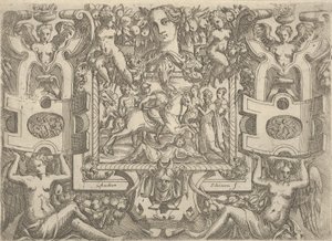 Figure on Horseback Holding a Sword and Riding Over a Figure Lying on the Ground by Battista del Moro