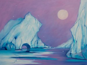 Moonlit Iceberg Arch