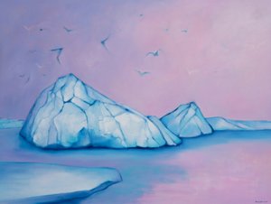 Purple Iceberg Landscape