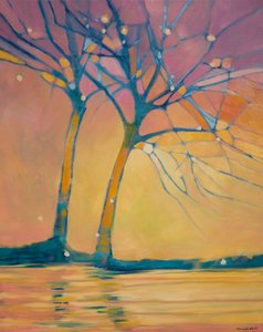 Vibrant Twilight Trees