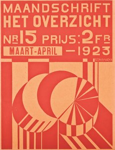 Cover for the March-April 1923 issue of the magazine Het Overzicht by Belgian School